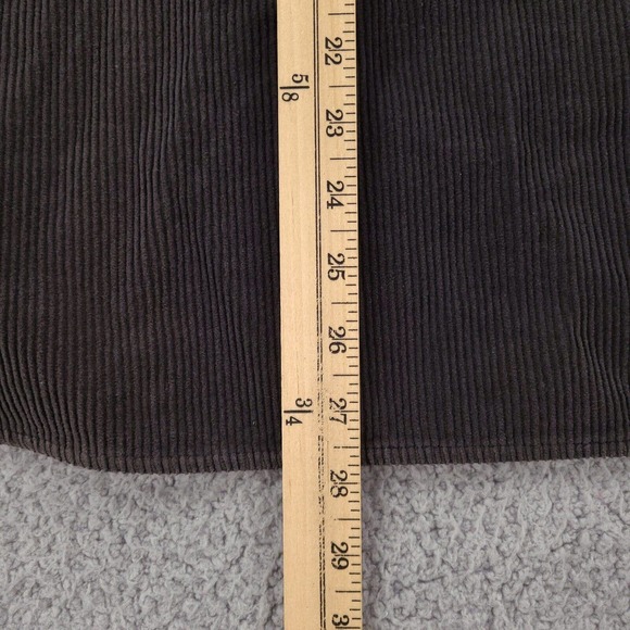 Vintage Levi's Corduroy Shirt Womens Large Black Thick Jacket Grunge 1/4 Zip - Picture 15 of 16